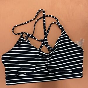 Striped bikini top